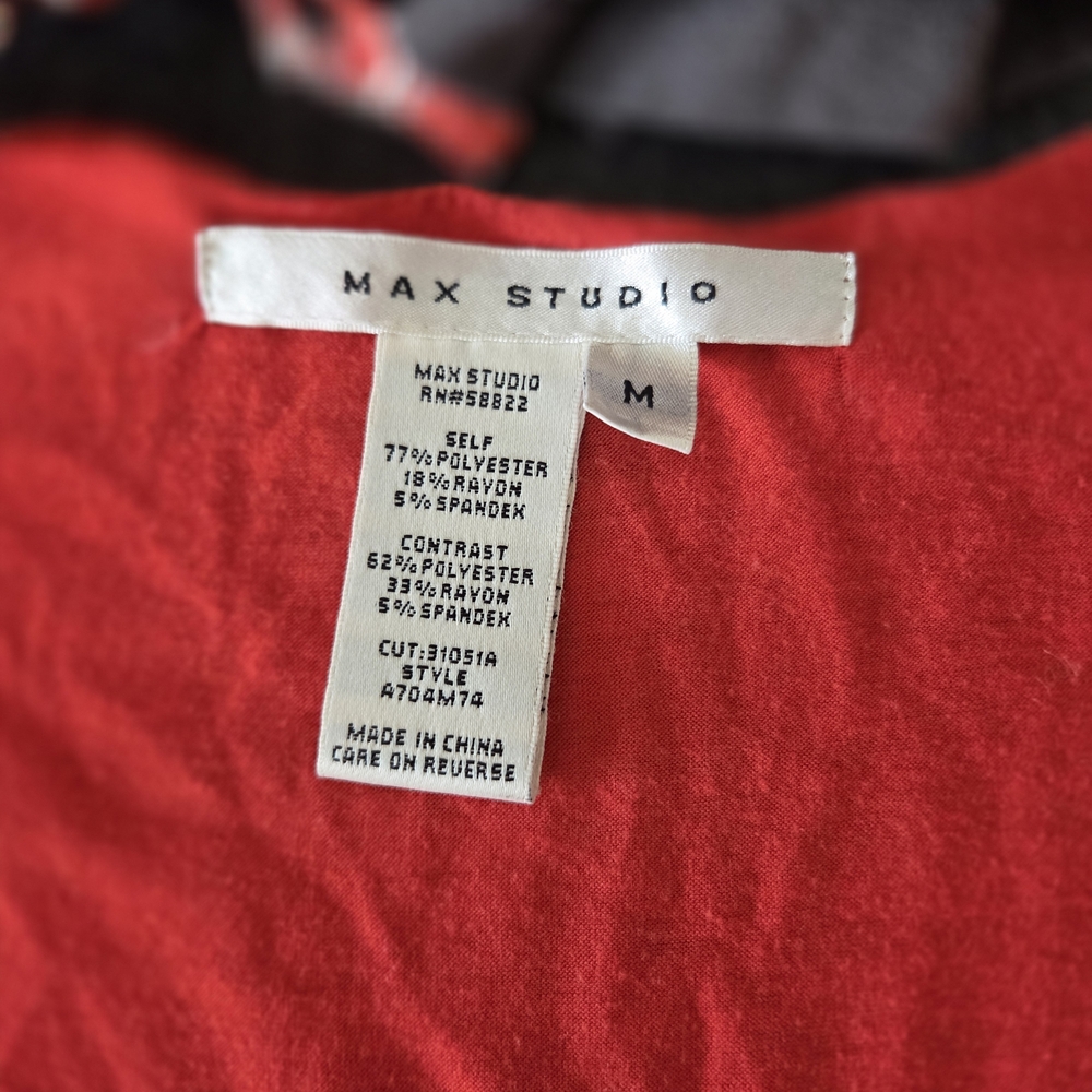 Max Studio Vibrant Red Ruffle Blouse - Picture 2 of 3